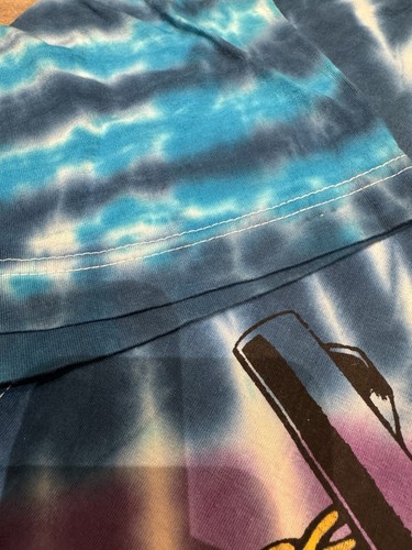 Guns N Roses Vintage 90s Cinecitta Firenze Skull Slash Tie Dye Band T Shirt L  - Picture 4 of 5