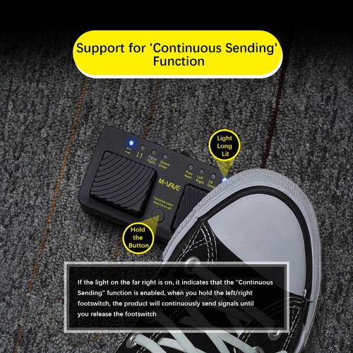 M-VAVE CUBE TURNER PRO Wireless Intelligent MIDI Control Pedal Page Turner - Picture 6 of 13