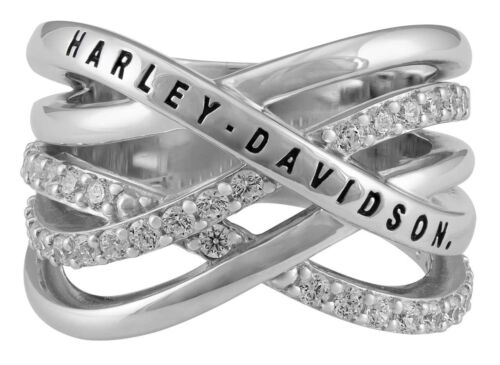 NEW GENUINE HARLEY DAVIDSON MOD HDR0566 SZ 8 TWISTED BLING HD TAPERED RING - Picture 2 of 3