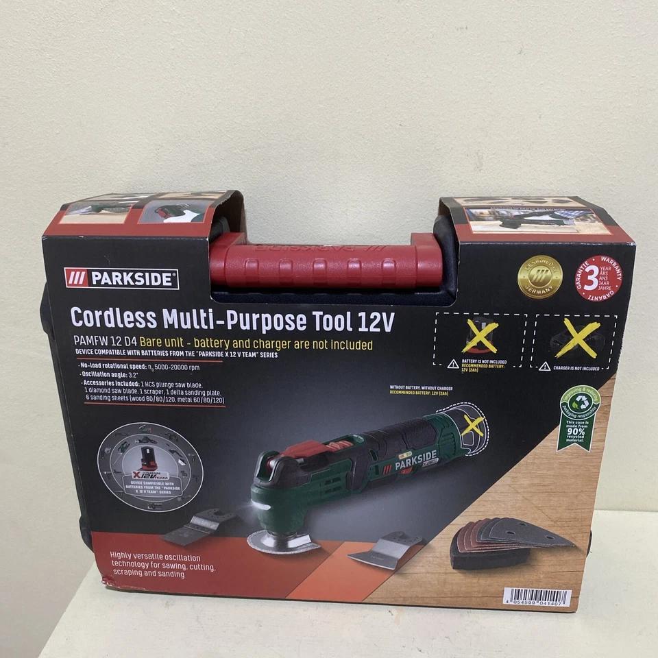 Parkside Cordless Multi-Purpose Tool 12V  PAMFW 12 D4 bare unit only - Image 3 of 4