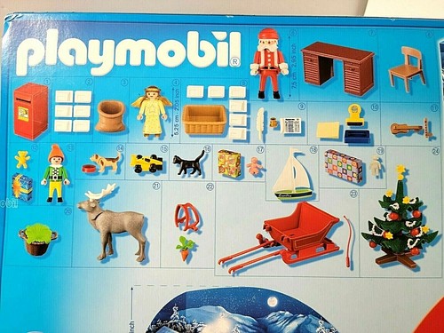 SEALED 63 pc Playmobil Advent Calendar Christmas Post Office Set #4161 Has Tear - Picture 5 of 11