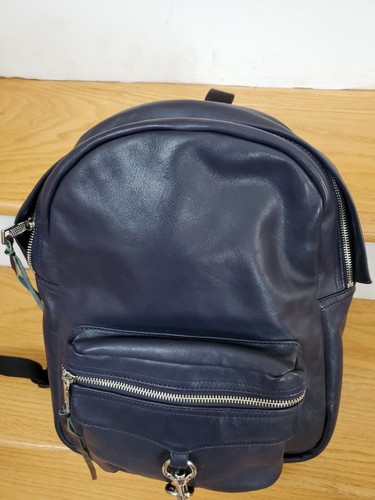 REBECCA MINKOFF NAVY LEATHER MAB 