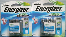 Energizer Eco Advanced Alkaline Batteries AAA 6 pk EXP: 12/2027 LOT OF 2 12392 