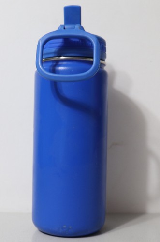 ThermoFlask 16 oz Blue Stainless Steel Insulated Water Bottle Straw EUC - Picture 2 of 4
