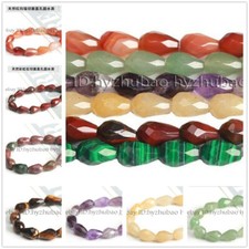 Wholesale 7x9mm/ 8x12mm Natural Faceted Drop Mix Gemstones Loose Beads AAA