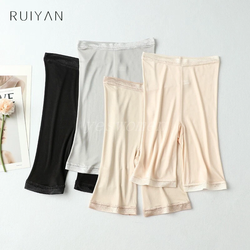 Mujeres Longitud Media Morera Seda Verano Suave Bragas Boxer Pantalones Cortos Ropa Interior Nuevo Foto 3 de 4