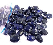 100 Ct BIG Blue Sapphire Lot Natural Mix Cut IGL Certified Loose Gemstone 5JSJ
