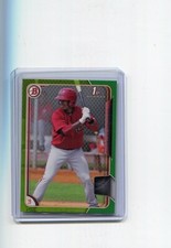 2015 Bowman Green Paper Domingo Leyba 1st Bowman 79/99