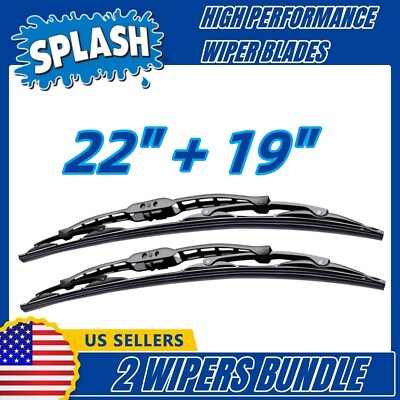 Matched Set of 2 Wipers 22''+19'' For Splash Wiper Blades - 32-220 32-190