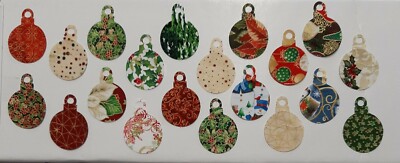 Weihnachten Baubles Stoffreste Pack Rest Patchwork Paket 100 % Baumwolle - 3er Set