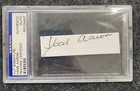 Hank Aaron auto PSA DNA Certified Cut Signature Autograph Signed Cert Autograph
