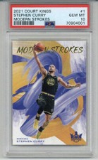 2021 PANINI COURT KINGS MODERN STROKES #1 STEPHEN CURRY WARRIORS PSA 10 LOW POP