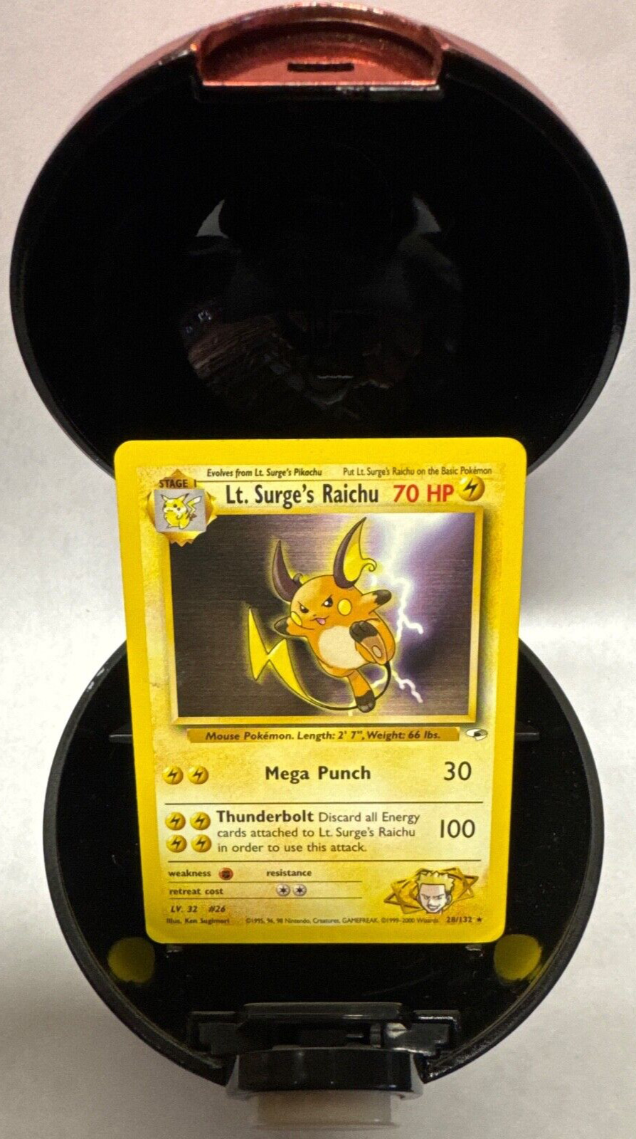 Lt. Surge's Raichu 028/132 Gym Heroes Regular