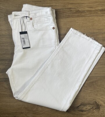 NWT - R13 Shelley Slim Fit Jeans - Raw Hem - Bale White - 29