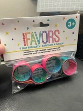 Slap Bracelets 4ct. Colorful Party Favors New  
