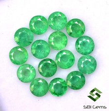 4 mm Natural Emerald Round Cut Lot 15 Pcs 3.12 Cts Calibrated Loose Gemstones