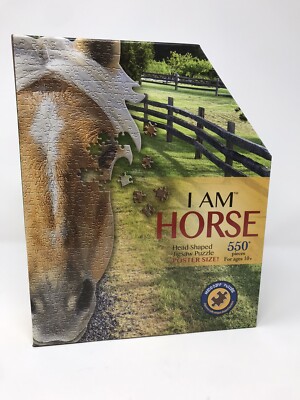 Madd Capp I Am Horse Shaped Jigsaw Puzzle - 550 Piece Animal Shaped Puzzle