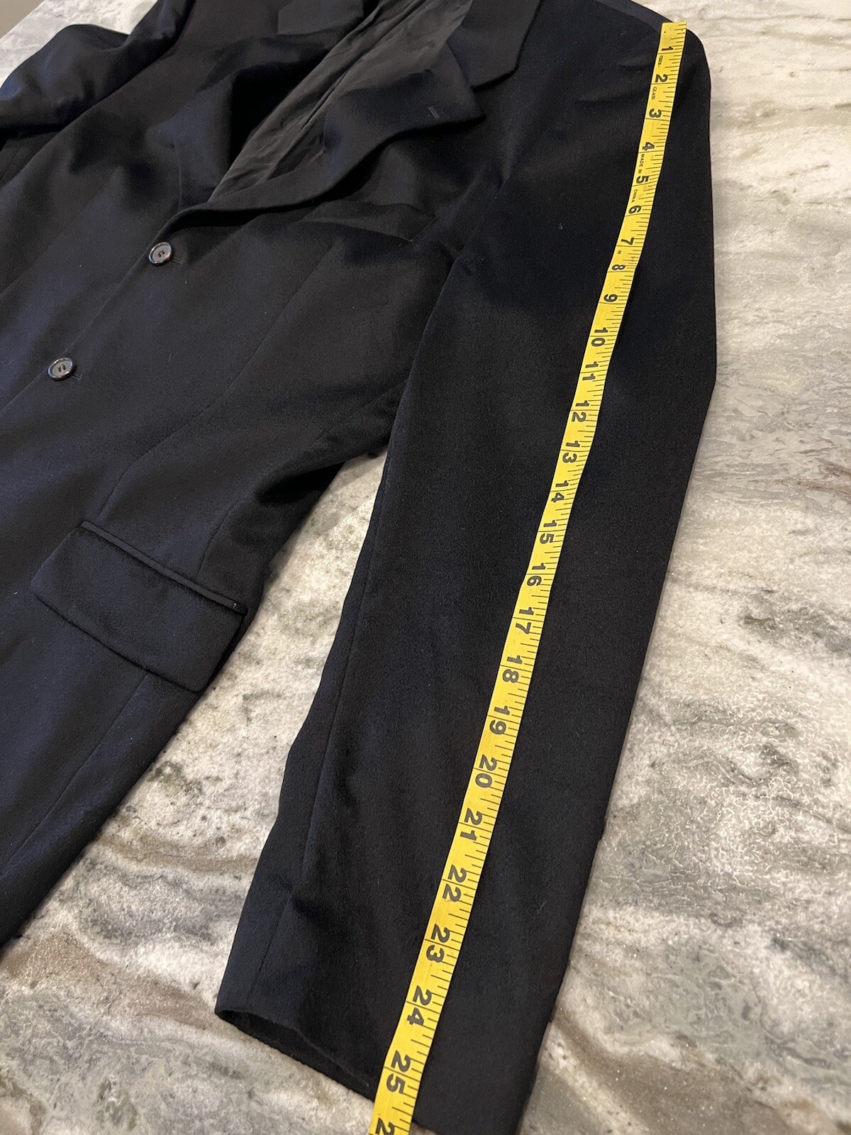 Hugo Boss Angelico Loro Piana Mens Black Cashmere 3 Button Blazer Jacket 44R thumbnail 4