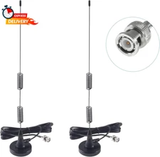 2pcs Police Scanner Antenna Radio Scanner Antenna HF VHF UHF 20-1300MHz BNC Male