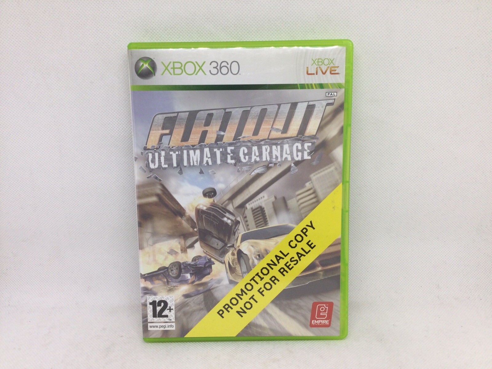 Xbox 360 Flatout Ultimate Carnage Promo Disque Pal Conditions Bon