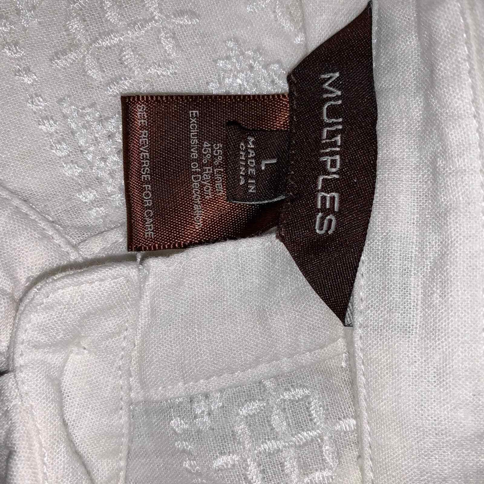 Multiples Button-Down Shirt, Size L - image 11