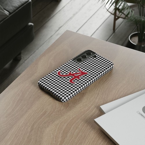 Alabama Houndstooth Phone Case, Tough Cases, College Fan Gear, Initial A - 第 232/266 張圖片