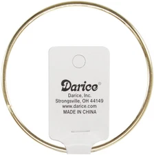 Gold Tone Metal Macrame Ring 14 Inches