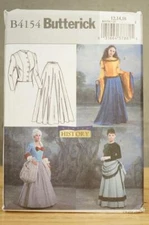 Butterick 4154 Making History Costume Sewing Pattern Ladies 12-16 Period Dresses