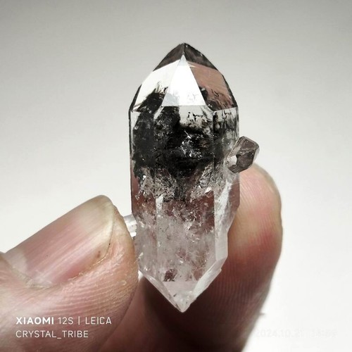 7g Natural Black Phantom Herkimer Diamond DT Quartz Crystal Healing Stone 4974 - Picture 2 of 15