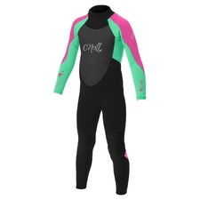 O'Neill Youth Epic 4:3mm Back Zip Full Wetsuit, 10, Black/Seaglass/Berry