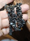 Vtg Obsidian "Apache Tears" Necklace Nugget Chip Continuous Strand 34" Necklace  — photo 5