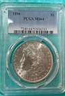 1896 P Morgan Silver Dollar $1 PCGS MS64 Uncirculated HOT!!!! 90% Silver
