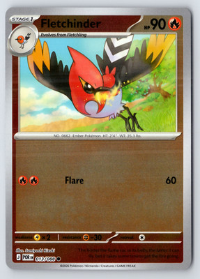 Fletchinder 013/088 ME03: Perfect Order TCG Reverse Holo
