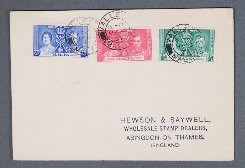 MayfairStamps Malta 1937 King George VI Coronation Set Valletta to Abingdon on T