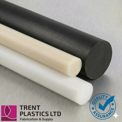 Acetal & Nylon 66 Rod - Black & Natural | Cut to Size | POM C PA66 Round Bar - Image 1 of 4