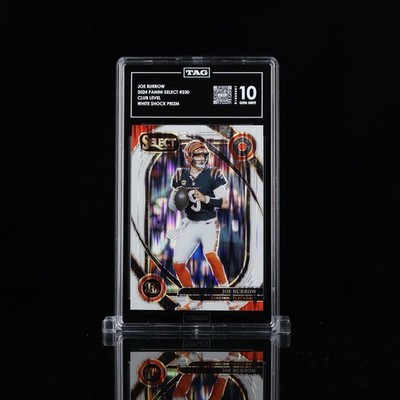 Joe Burrow 2024 Panini Select Club Level #230 White Shock Prizm /199 TAG 10 Gem