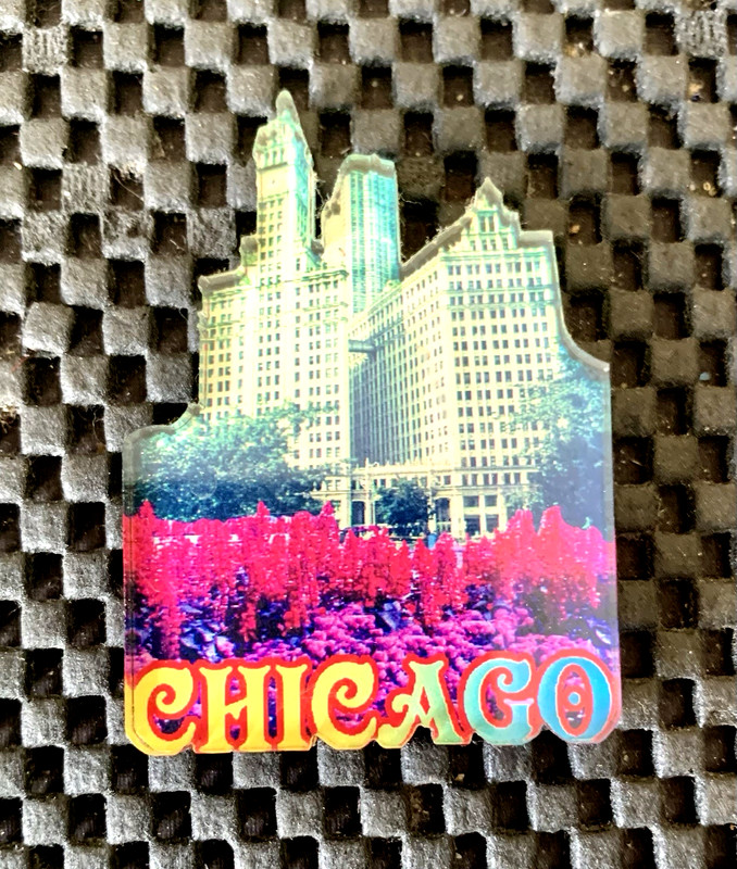 CHICAGO ILLINOIS DRAKE HOTEL MICHIGAN AVENUE PHOTO MAGNET 1 3/4" X 2 1/4" NOS
