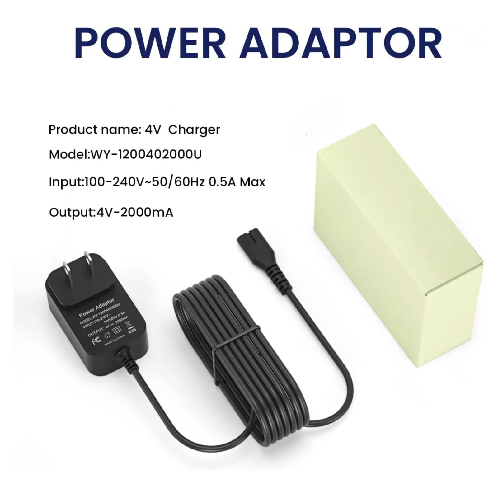 Replacement Charger Cord For Wahl Cordless Magic Clip 8148/8504/2245/8591/8509