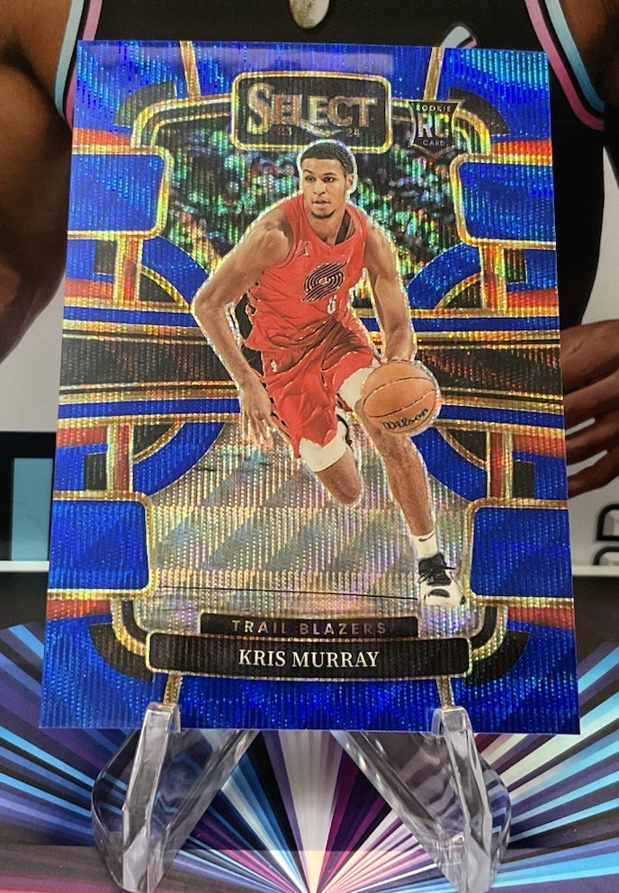 2023-24 Panini Select Kris Murray Concourse #71 Blue Wave /75 RC Trail Blazers