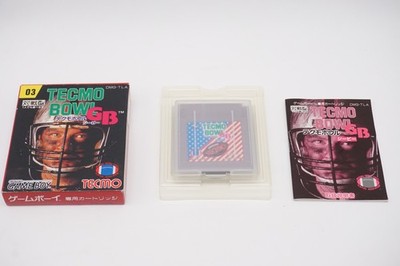 Nintendo Game Boy Tecmo Bowl Cartridge manuel And Box Japanese DMG-TLA CIB