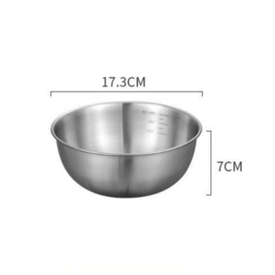 1-3 Stainless Steel Bowl Set with Scale for Cooking Baking Food Storage Large Ca