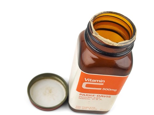 Vintage Parke Davis Detroi Pharmacy Medicine Bottle Vitamin C - Picture 7 of 7