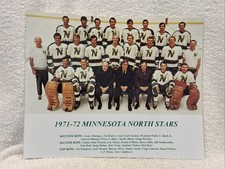 VINTAGE 1971-72 Minnesota North Stars 8x10 Inch Team Picture, Lou Nanne, LOOK!