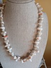 Vtg Carved Conch Bead Necklace Unusual Shape Mid Century Shell — photo 5