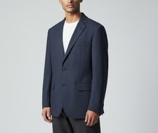 SUITSUPPLY Pure Wool Super 110's Blazer Men's UK 42 Blue Pinstriped