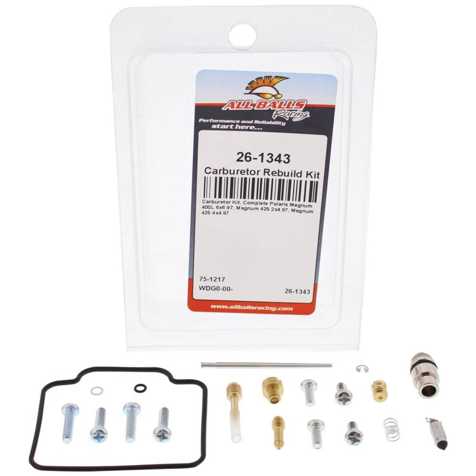 All Balls Carburetor Rebuild Kit 26-1343 For Polaris Magnum 425 2x4 97 Foto 3 de 4