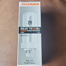  Lot of 7 bulbs SYLVANIA Dulux T/E IN 26W Compact Fluorescent Light Bulb 20881