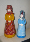 Mrs. Butterworth Vintage Folk Art Painted Glass Syrup Bottle LOT OF 2 - Estate S — photo 2