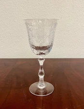 Fostoria Navarre Clear Claret Wine Glass Optic Stemware 6-1/8”
