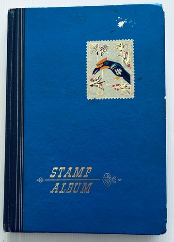 VINTAGE STAMP ALBUM - FULL OF AUSTRALIAN STAMPS & WORLD STAMPS